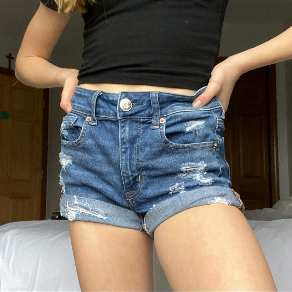 american eagle jean shorts